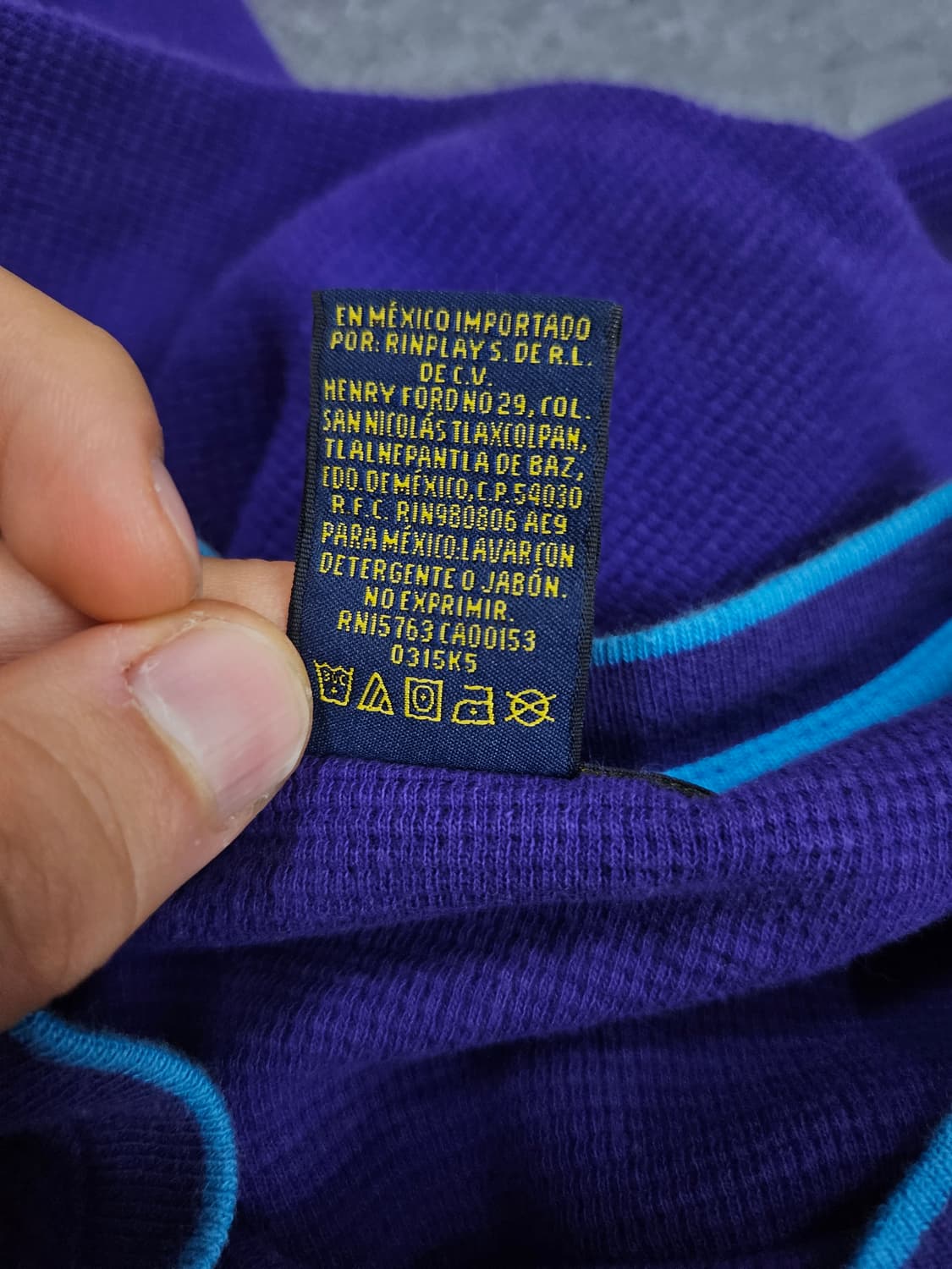 폴로 랄프로렌 퍼플 와플 니트 브이넥 급처 상품이미지5