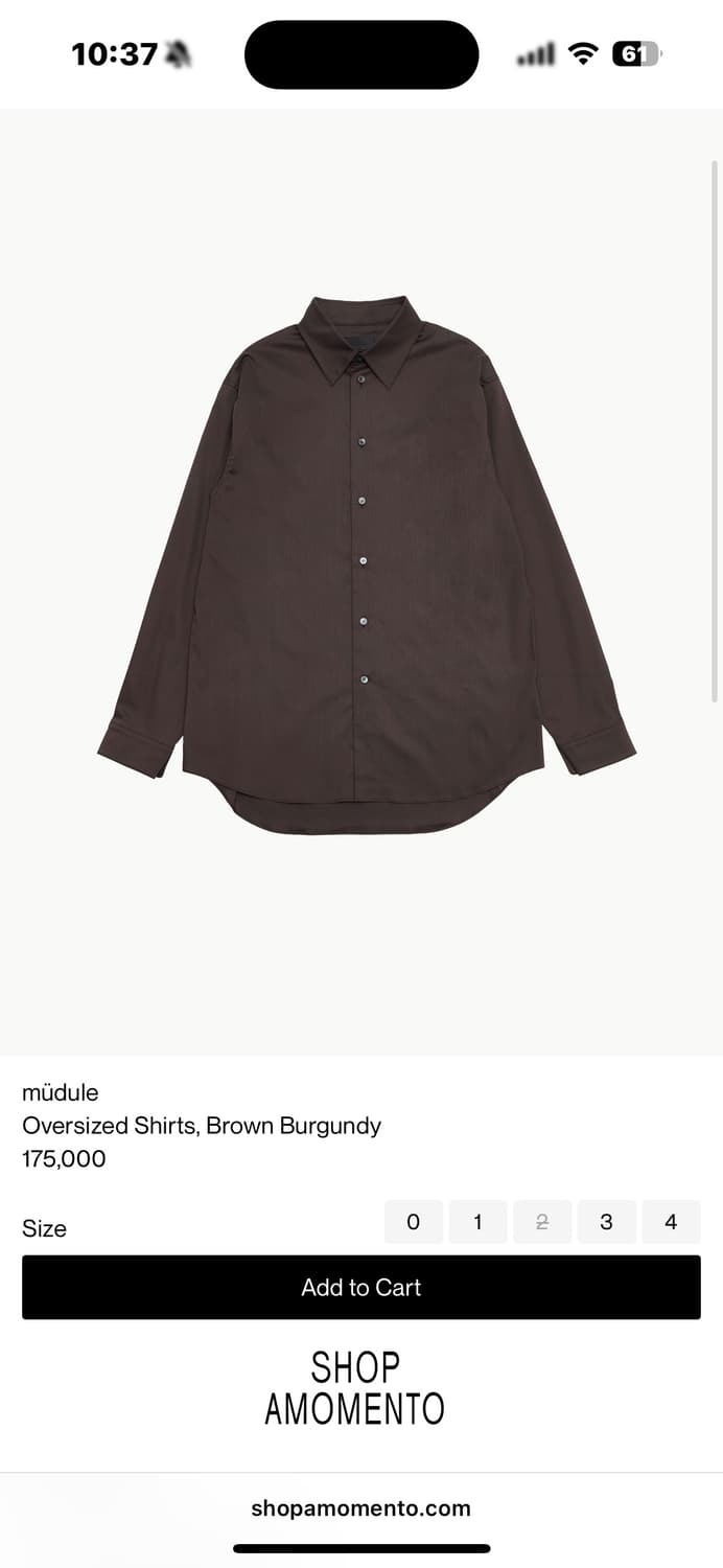 Mudule Oversized Shirts, Brown Burgundy  상품이미지1