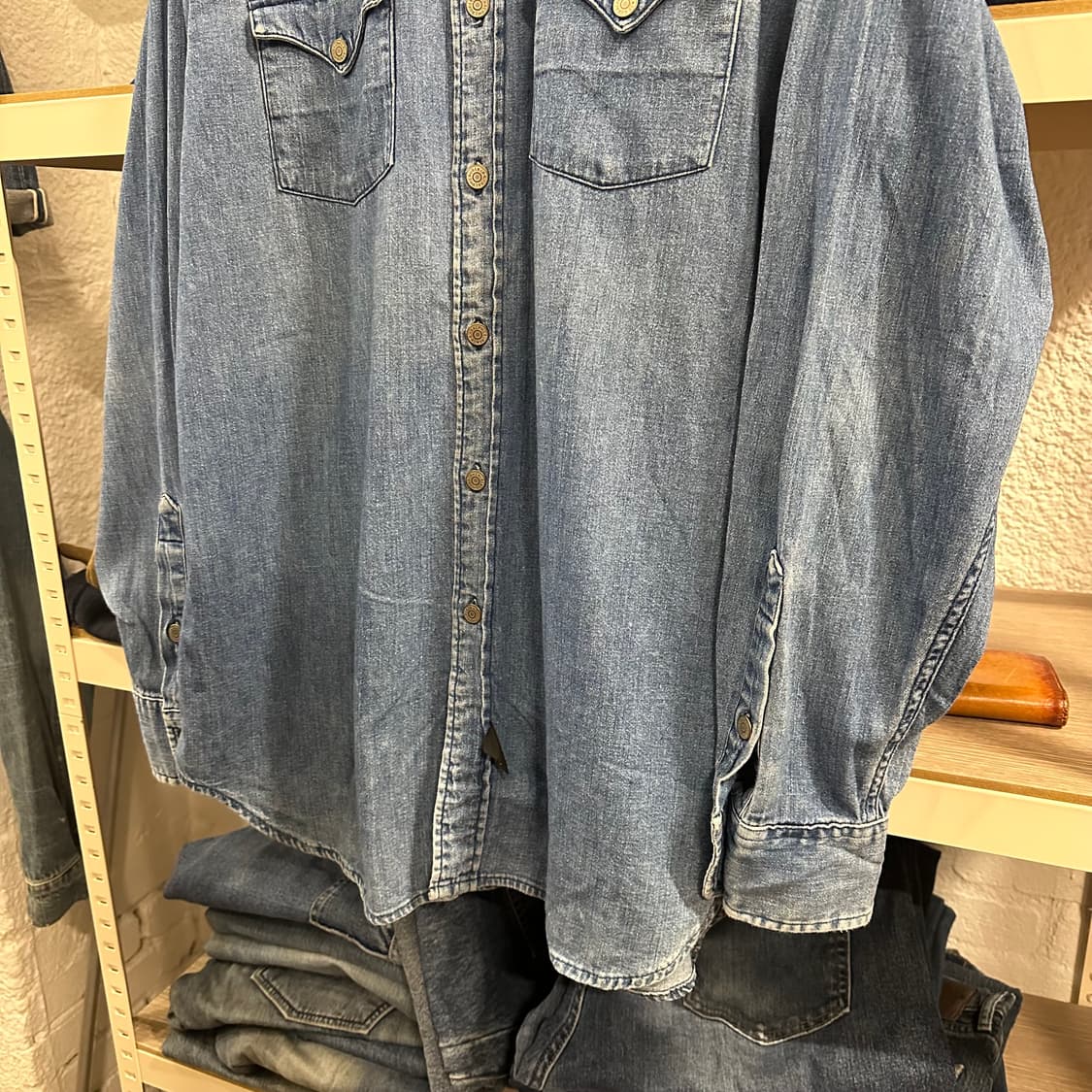 90s USA 더블알엘 RRL 데님 셔츠 상품이미지3