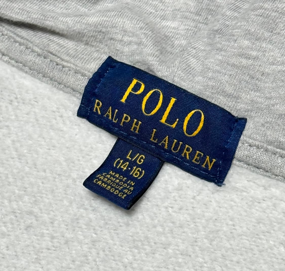 폴로 랄프로렌 그레이 기모 후드집업 상품이미지4