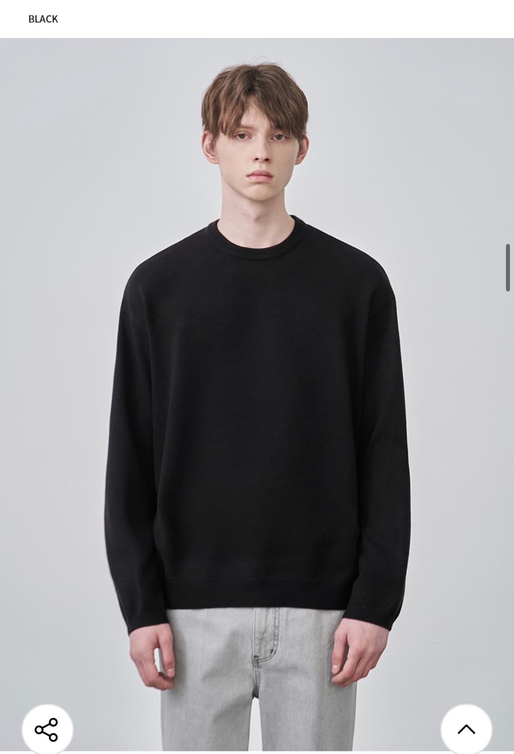 (새상품)(XL) 드로우핏 울 소프 PBT 라운드 BLACK 판매 상품이미지4