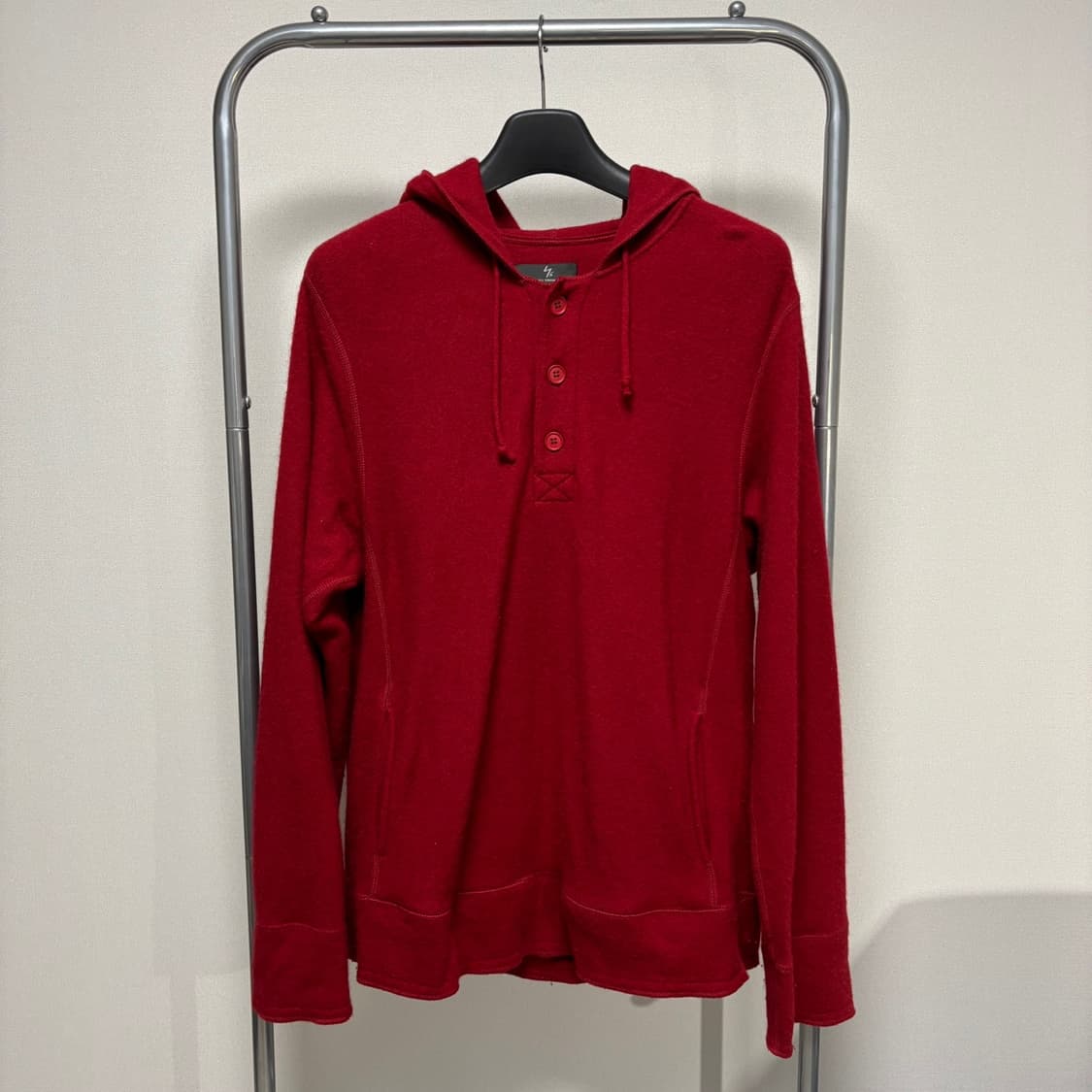 3) 요지야마모토 와이즈 앙고라 니트 후드 레드 상품이미지1