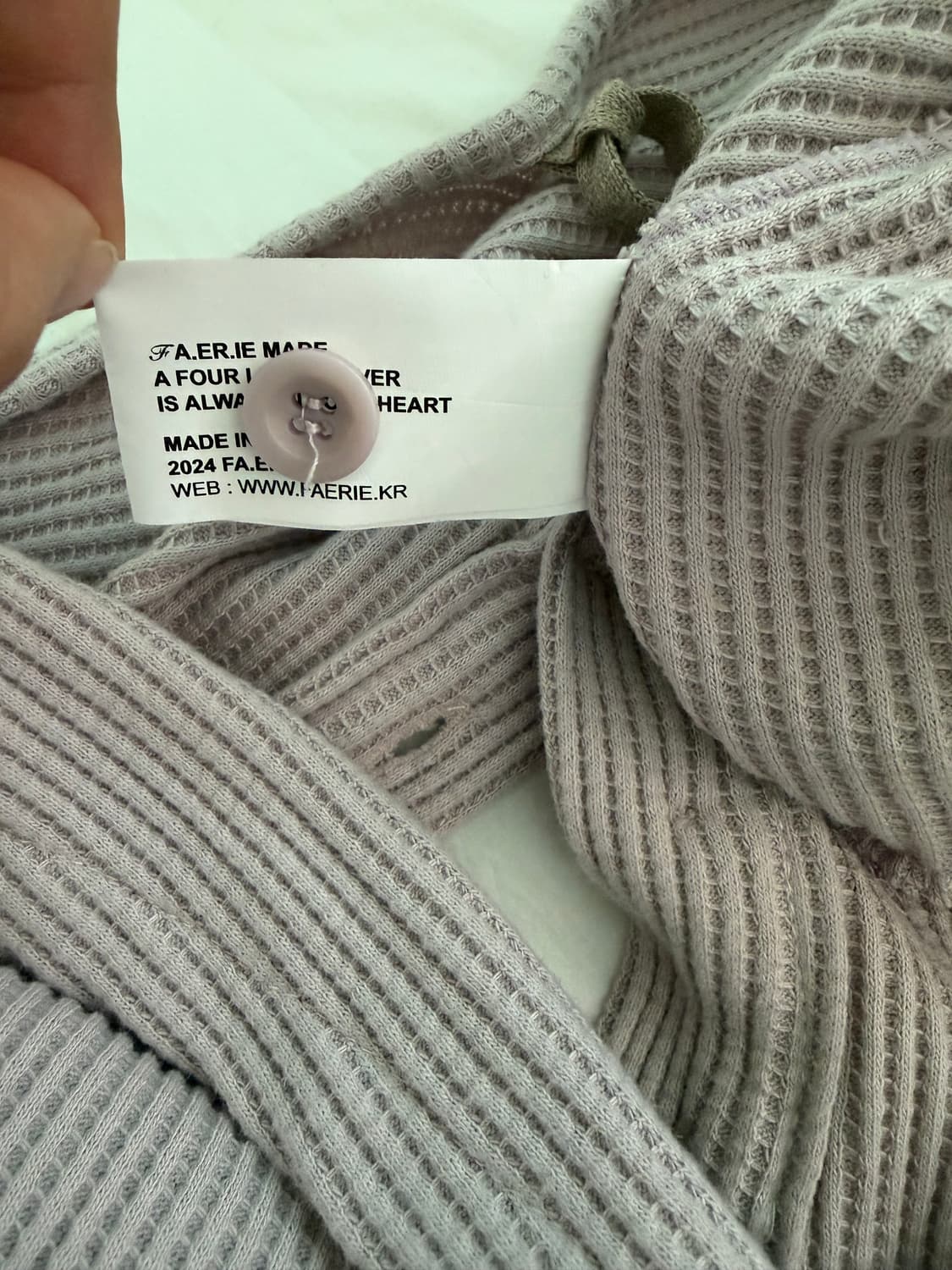 샵페어리 (라벤더) 와플 홀터넥 후디 상품이미지5