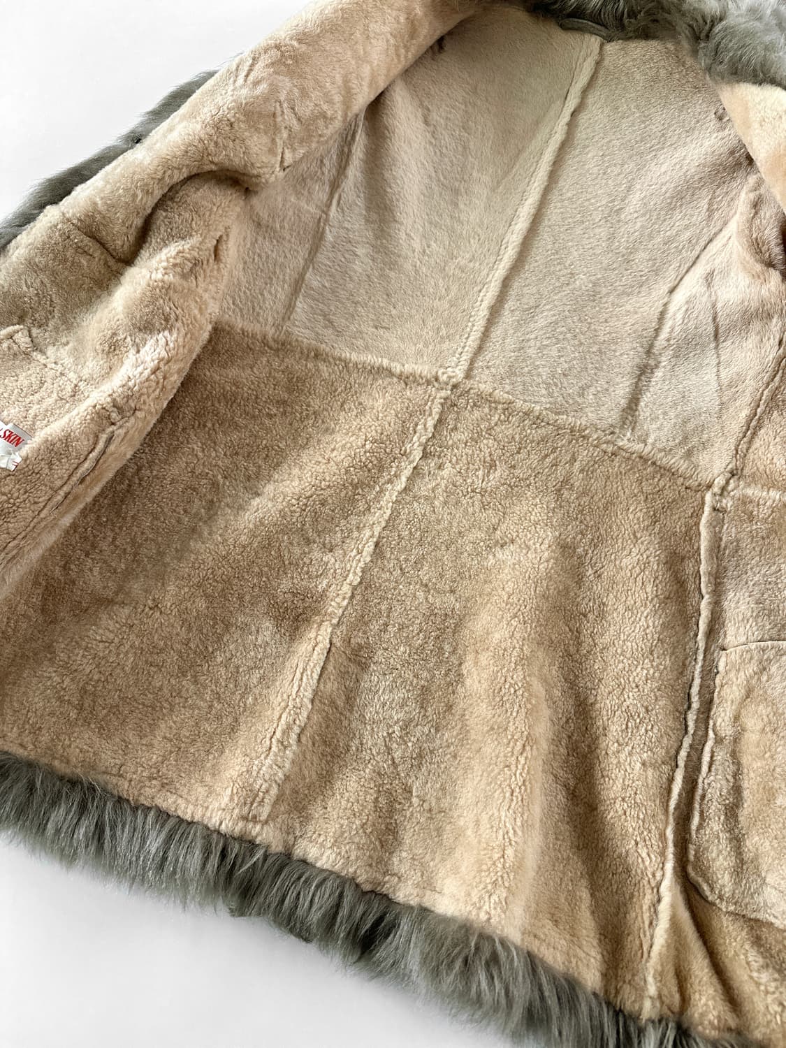 80~90s 빈티지 쉽스킨 시어링 무스탕 코트 상품이미지7