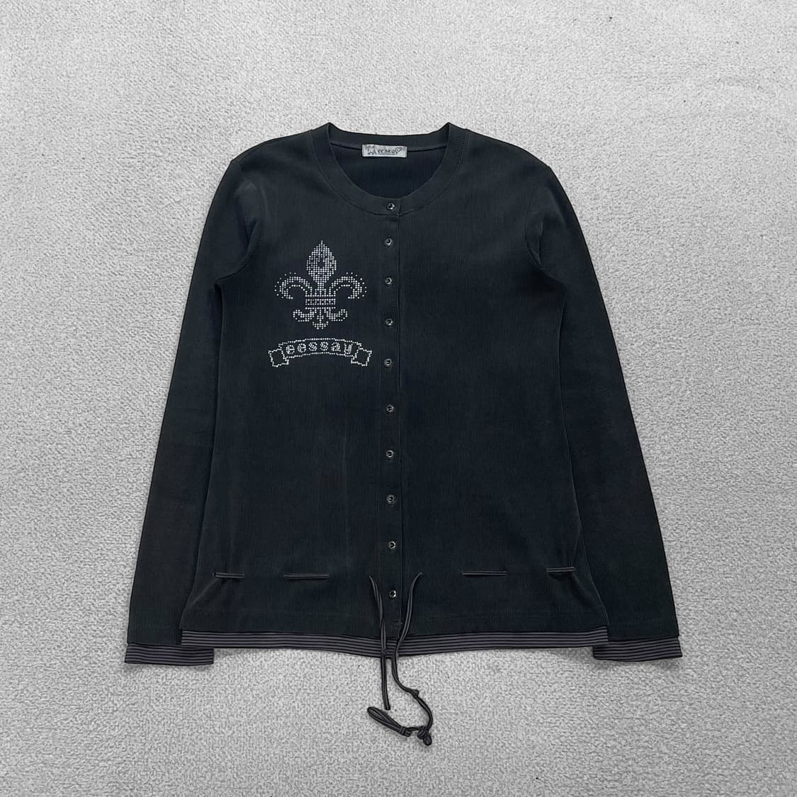 에쎄이 eessay 피그먼트 리본 가디건 상품이미지1