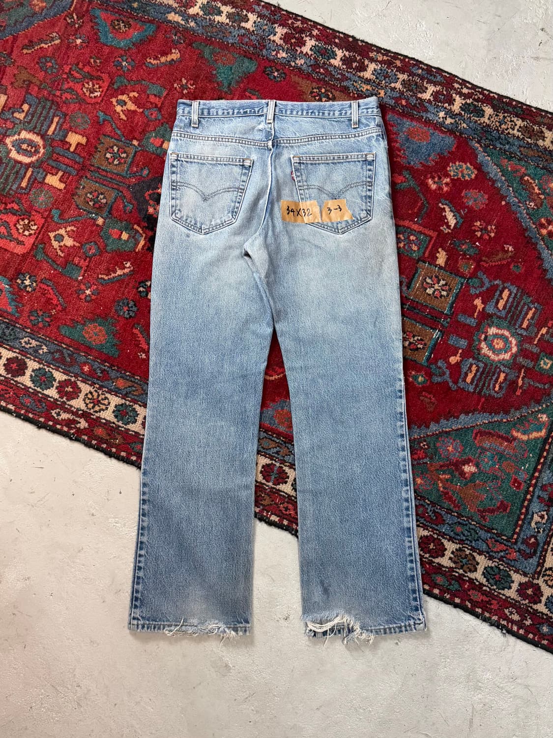 90's USA Made 빈티지 리바이스 517 오렌지탭 부츠컷 데님 상품이미지4