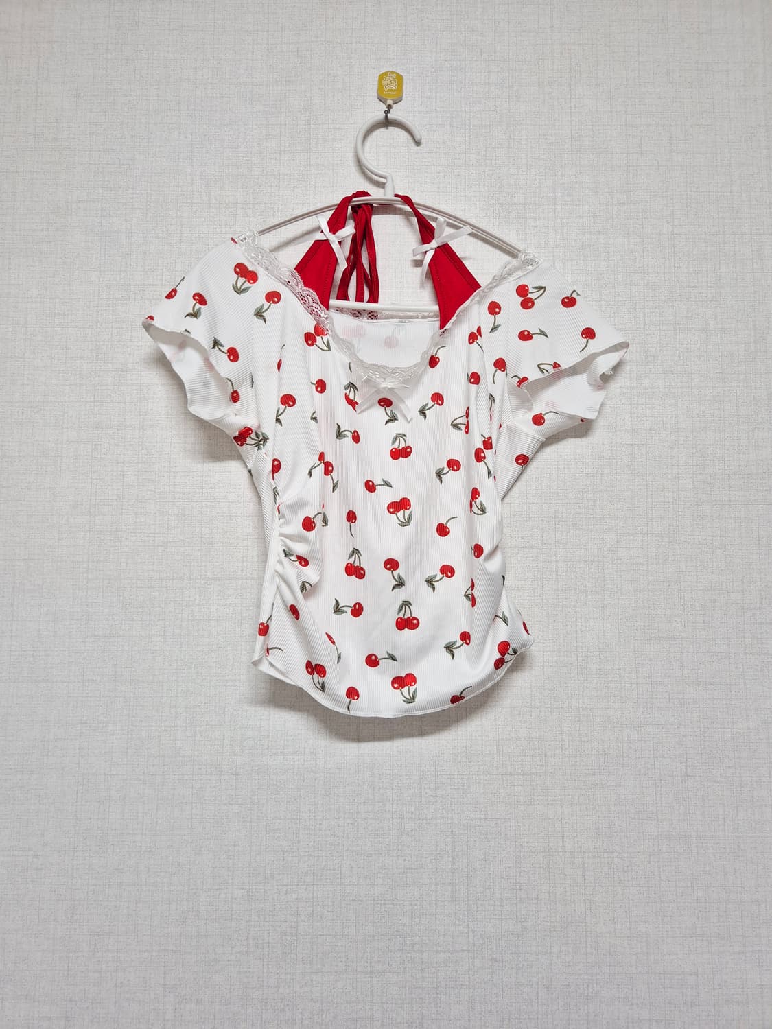 체리 패턴 티셔츠 상품이미지1