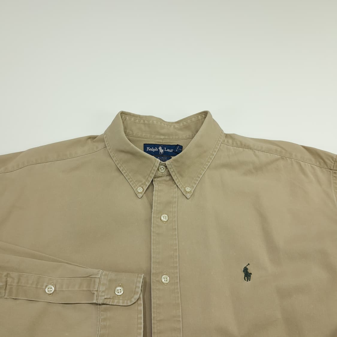 CN693 2XL 폴로 랄프로렌 베이지 긴팔 셔츠 남방 상품이미지3