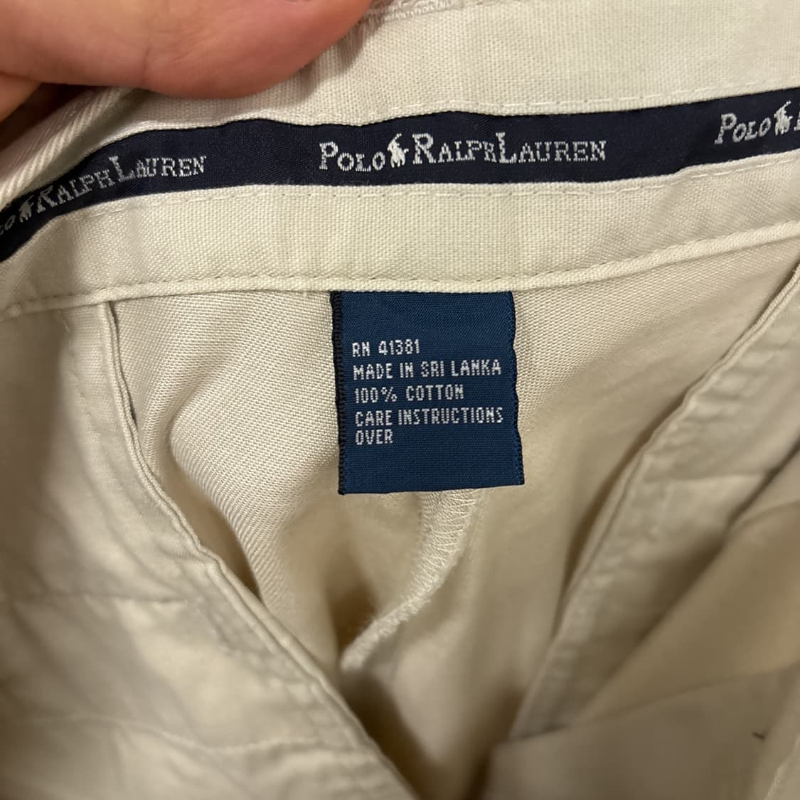 90s 폴로 랄프로렌 더블플리츠 코튼 치노팬츠 연베이지 데드스탁 N946 상품이미지9