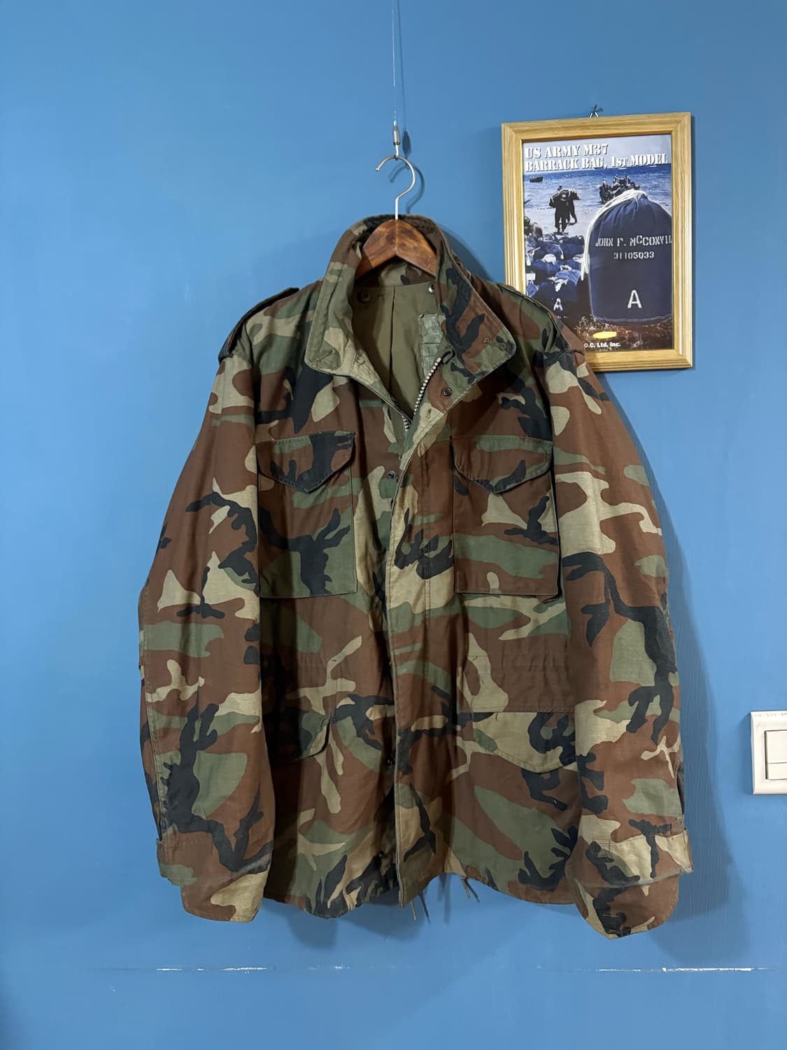 80‘s U.S Army Woodland Camo M-65 Field   상품이미지1