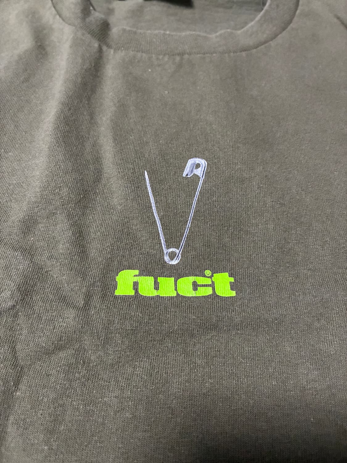 M) FUCT 퍽트 클립 티셔츠 올리브 상품이미지4