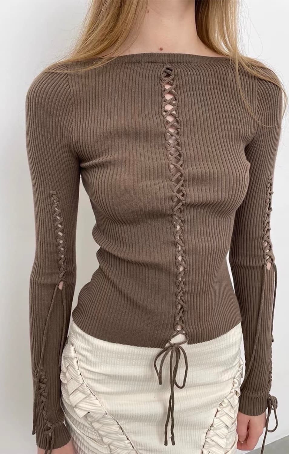 Dotyears / Fringed Knit Top 상품이미지1