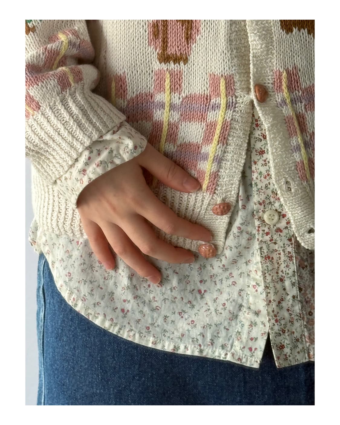 빈티지 토끼 가디건 코튼가디건 상품이미지4