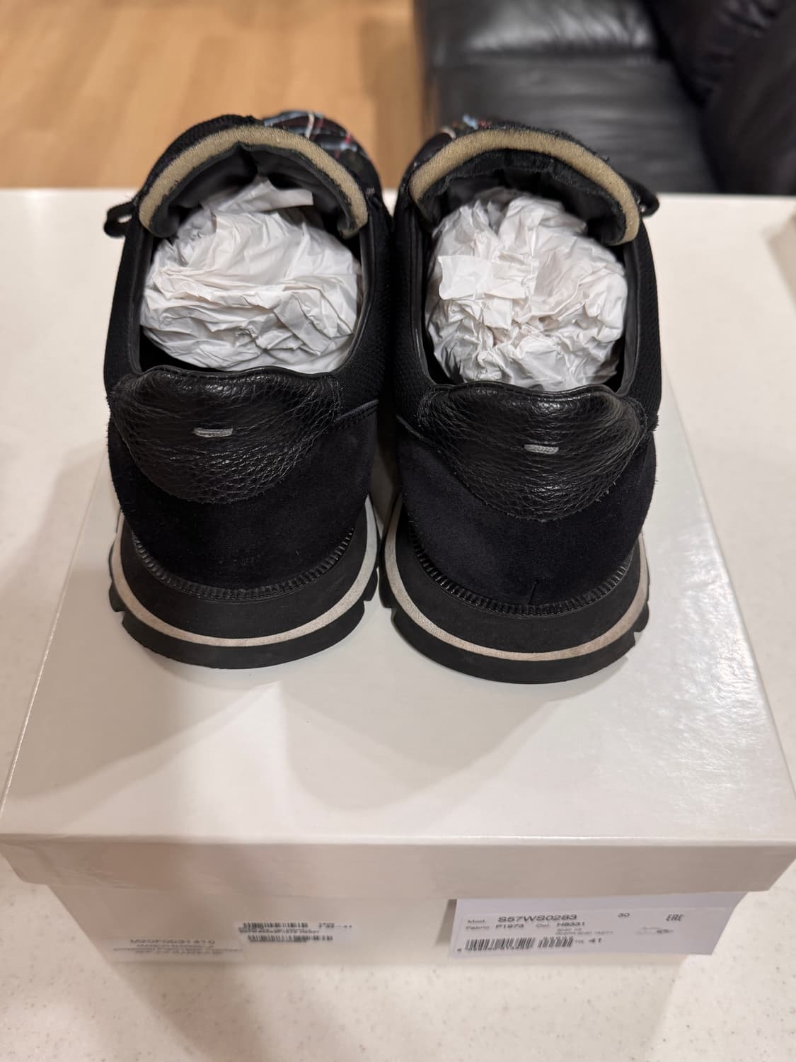 메종 마르지엘라 레플리카 페인트 러너 블랙 상품이미지5