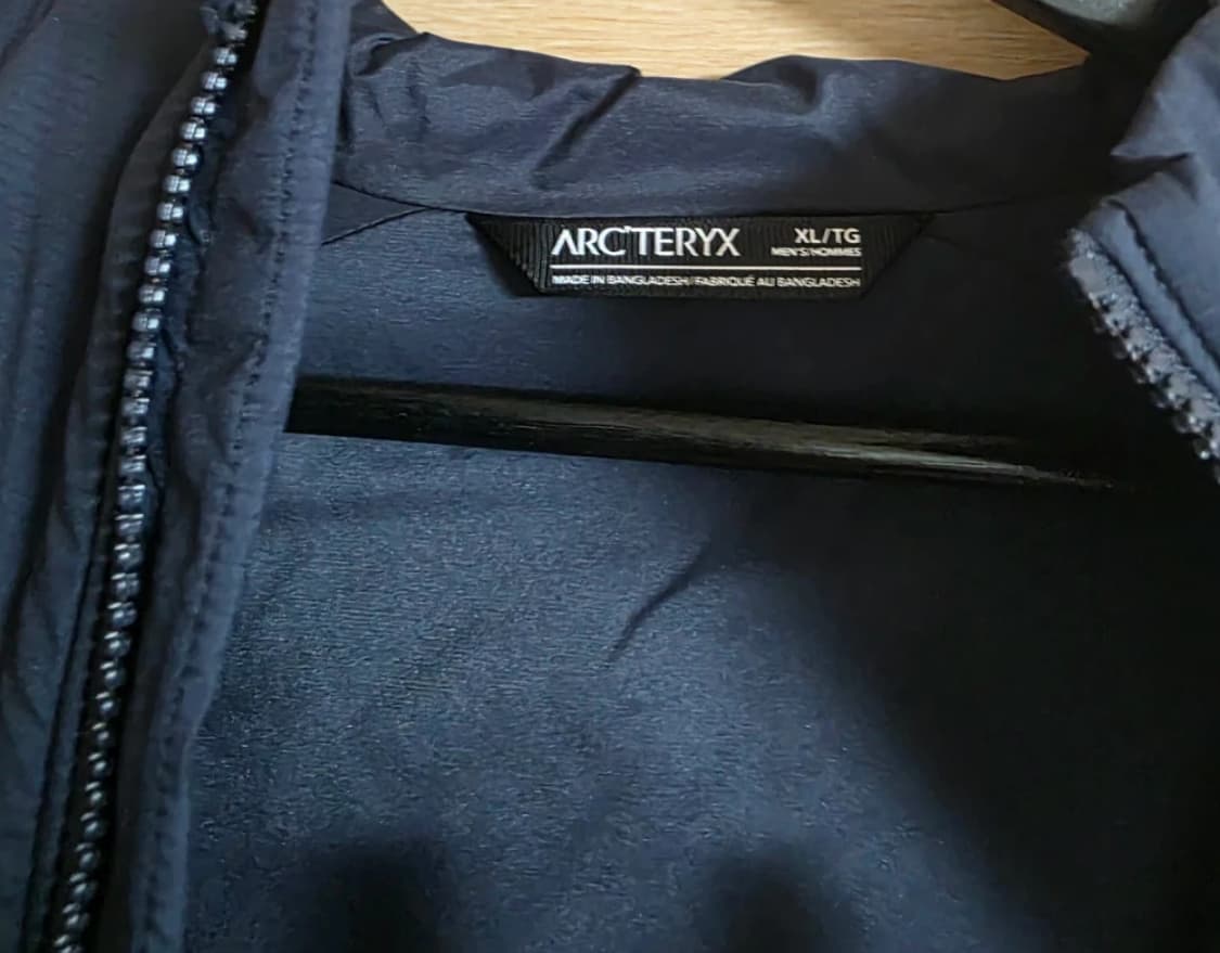 아크테릭스 아톰  XL사이즈  한글 가격텍 있어서 에이에스 문제 없구요  상품이미지2