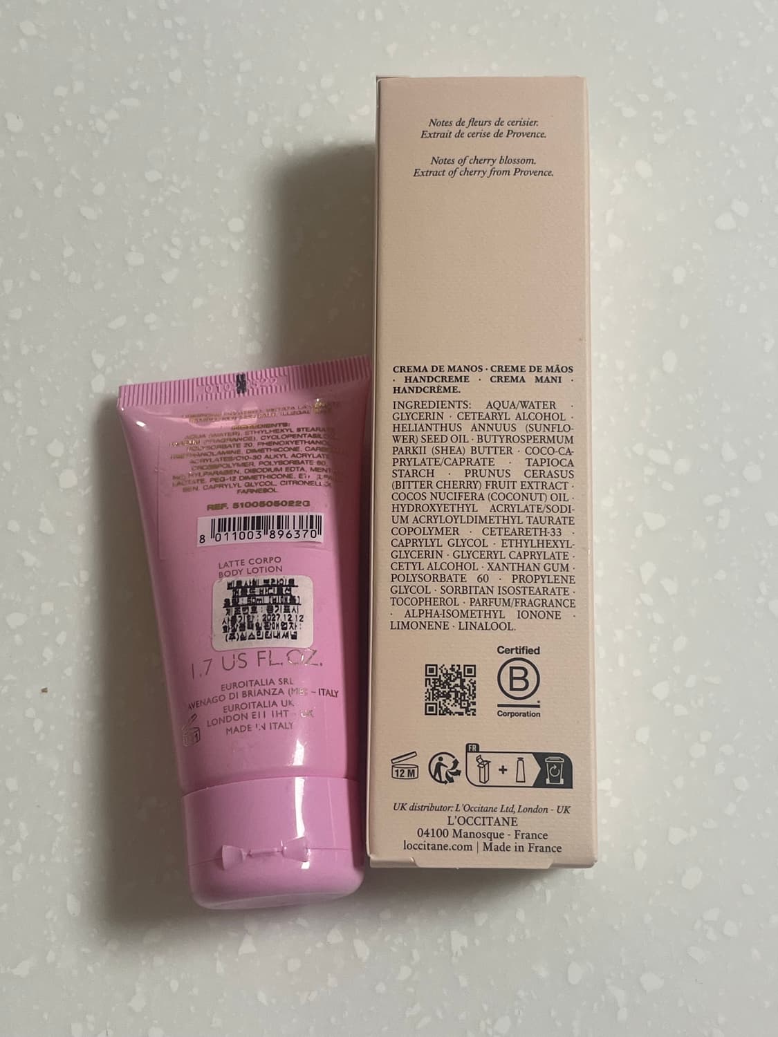 (새상품/세트) 록시땅 네롤리 퍼퓸드 핸드크림+베르사체 크리스탈 바디로션 상품이미지2