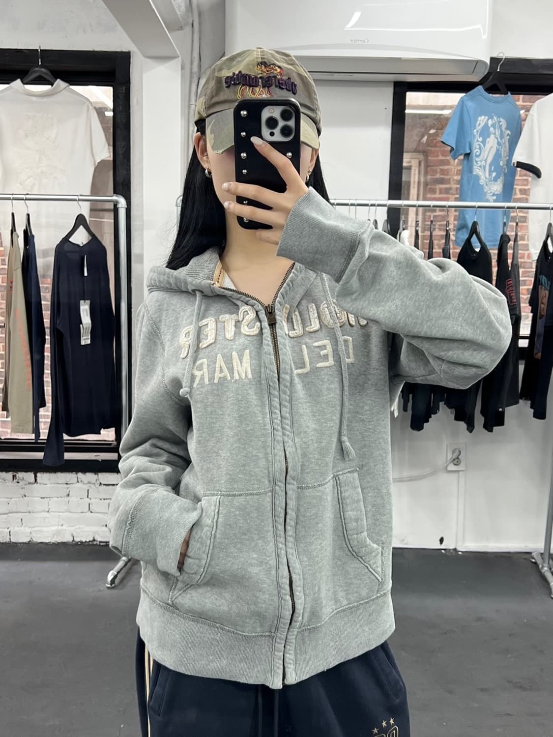 홀리스터 아치로고 후드집업 상품이미지4