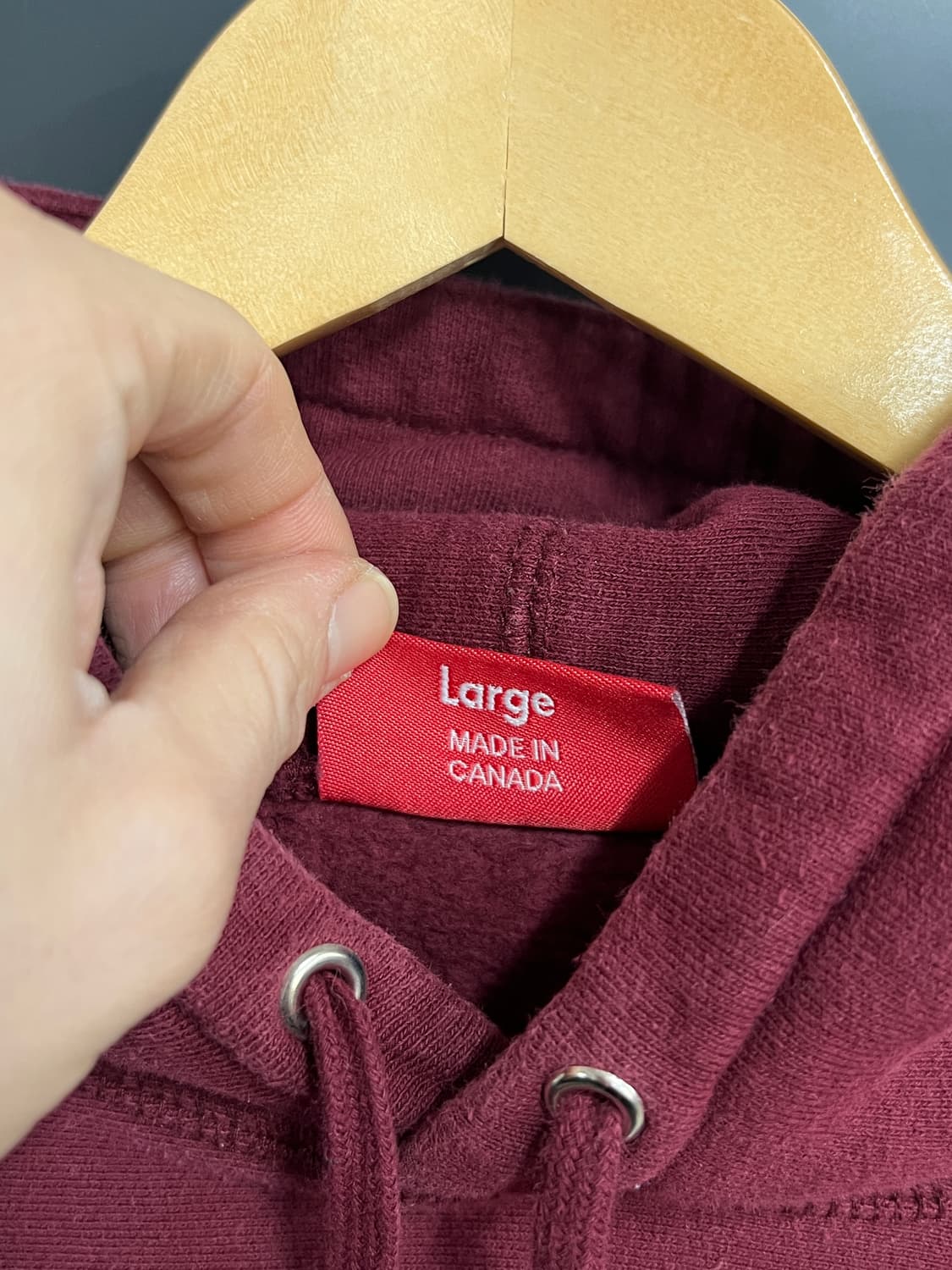 16ss Supreme 슈프림 안티히어로 버건디 기모 풀오버 후드티 상품이미지7