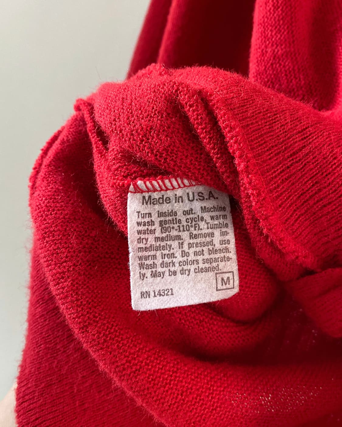 80s 빈티지 THANE 레드 아크릴 가디건 상품이미지8