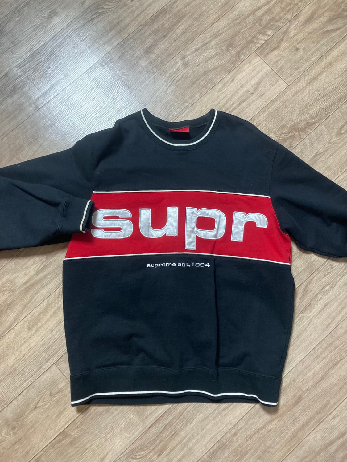 슈프림 배색맨투맨 상품이미지3