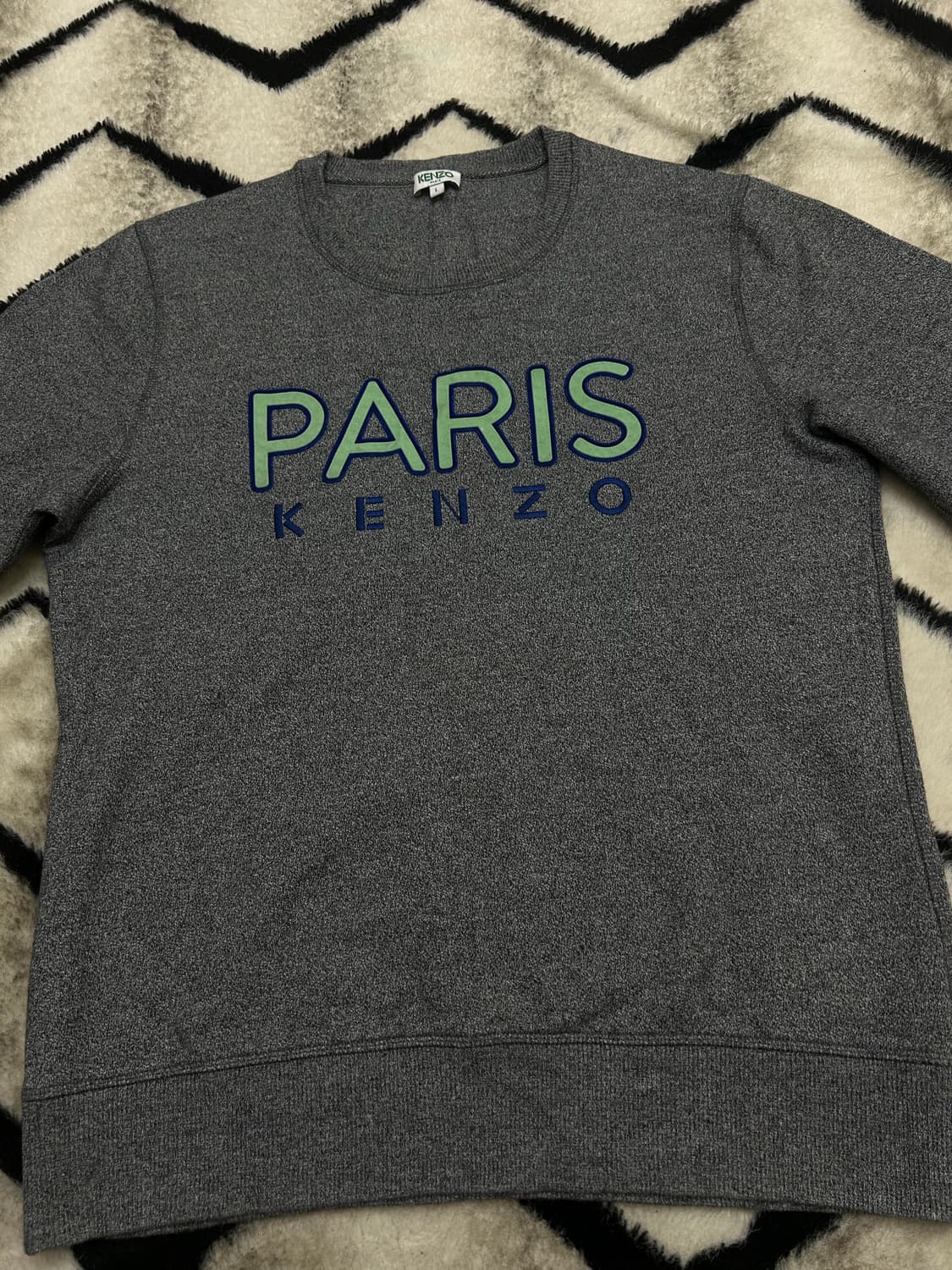 [L]Kenzo 겐조 paris 맨투맨/그레이/기모 상품이미지3