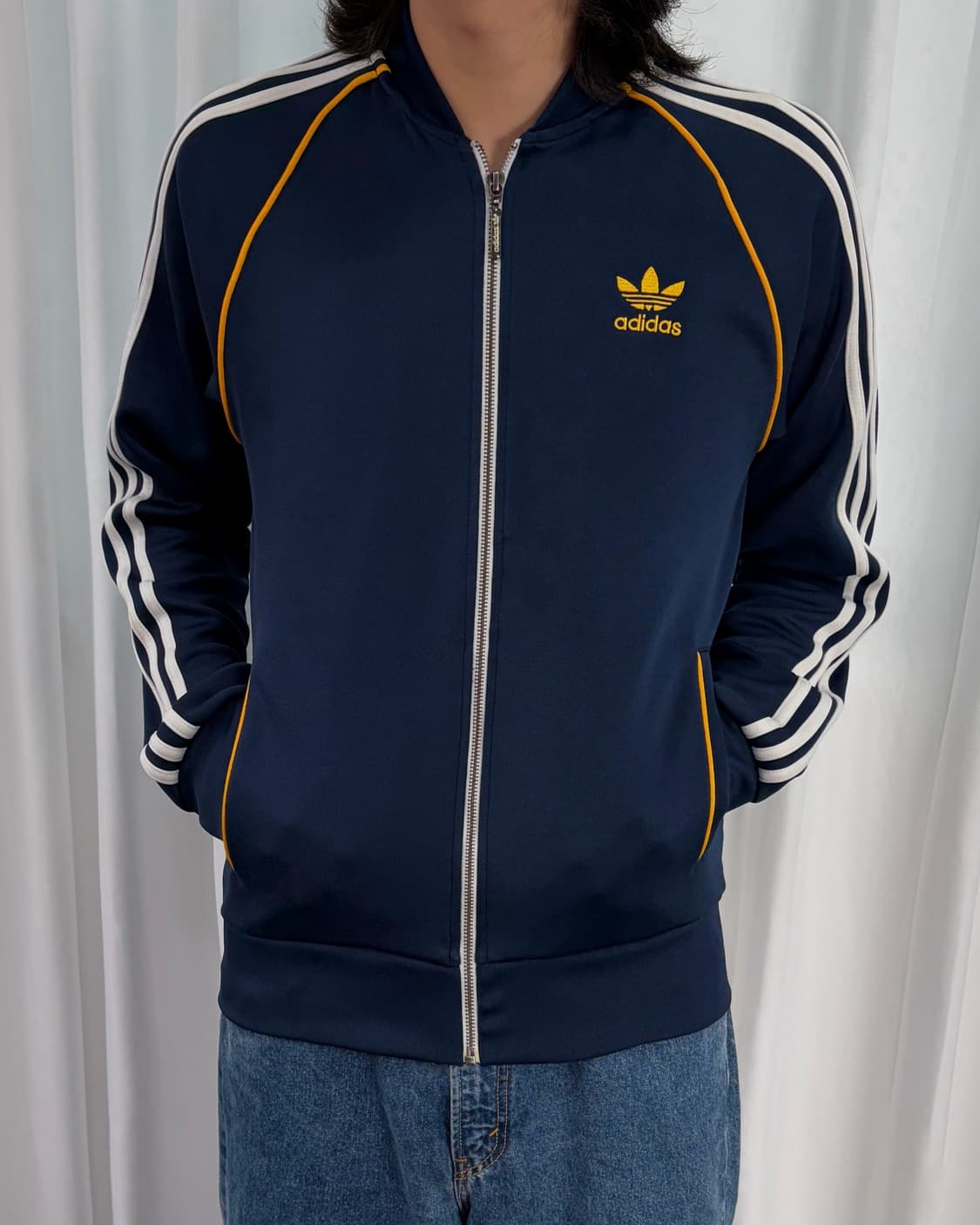 [XL]아디다스 트레포일 SST 네이비 트랙탑 져지 상품이미지3