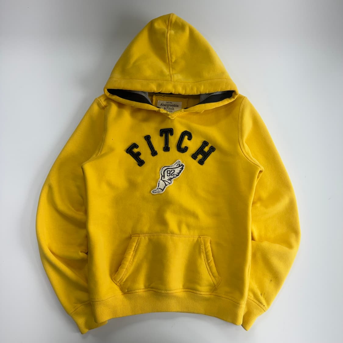 Abercrombie 아베크롬비 스펠아웃로고 옐로우 후드티  상품이미지3