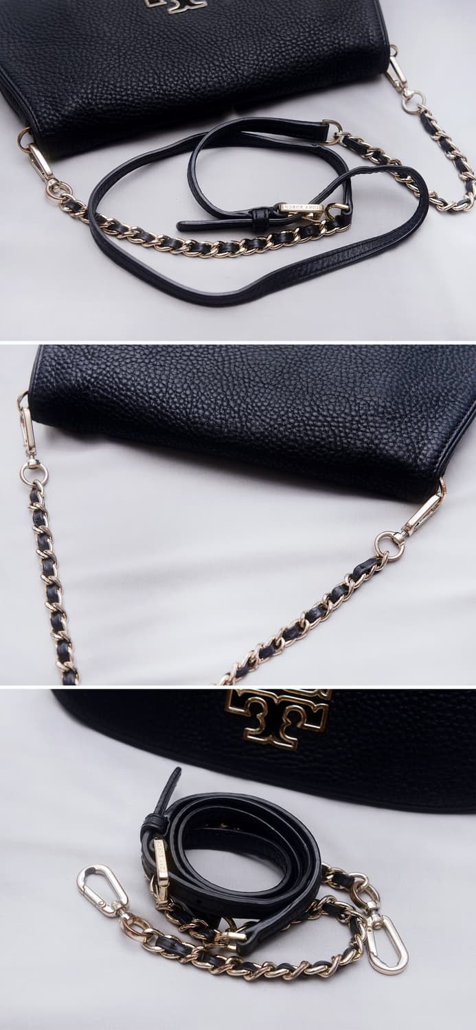 토리버치 브리튼 캐비어 엠보 레더 WOC 체인 크로스백 (클러치) 상품이미지6