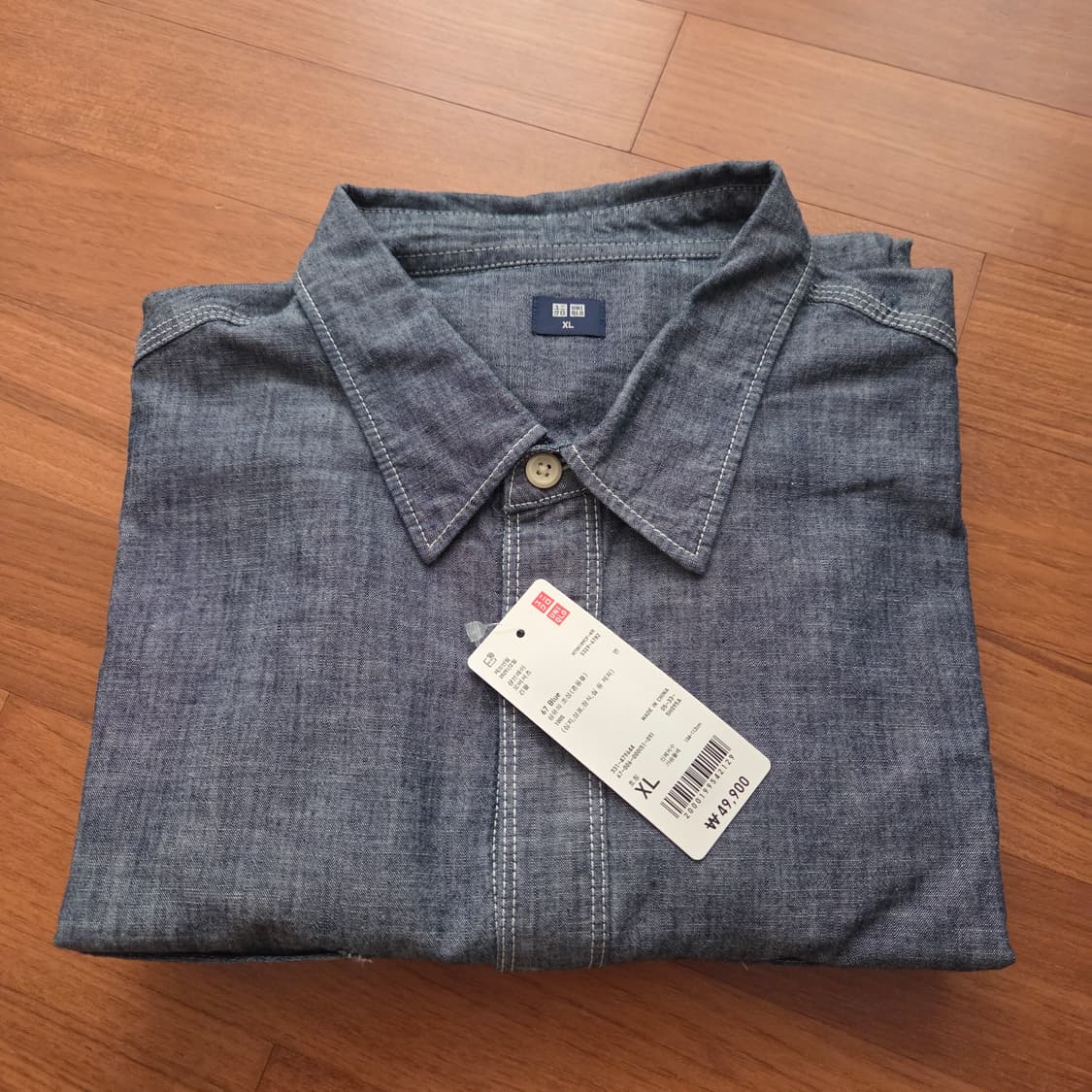 유니클로 샴브레이오버셔츠 XL사이즈 상품이미지2