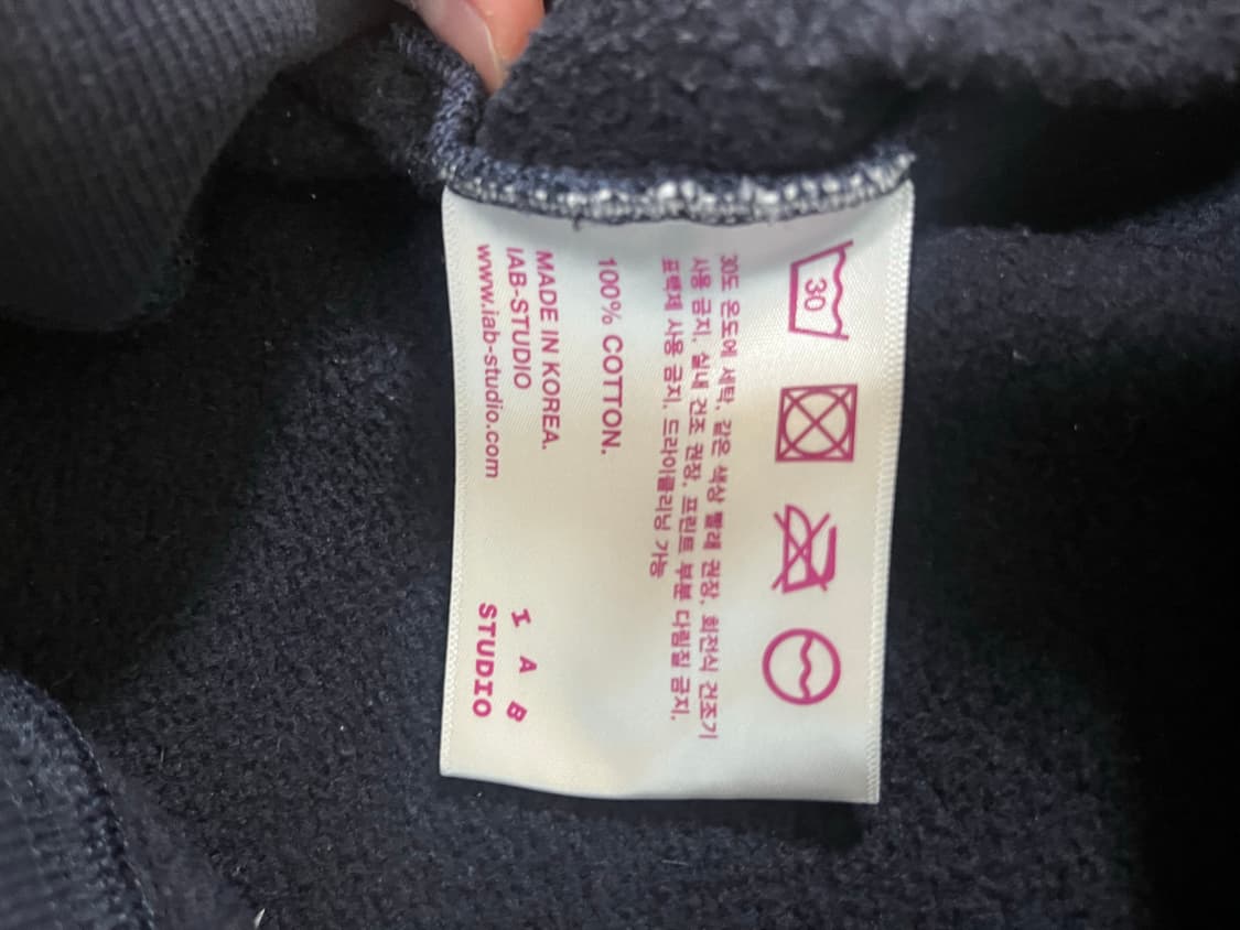 아이앱 스튜디오 아이앱 오리지널 후드 네이비 상품이미지5