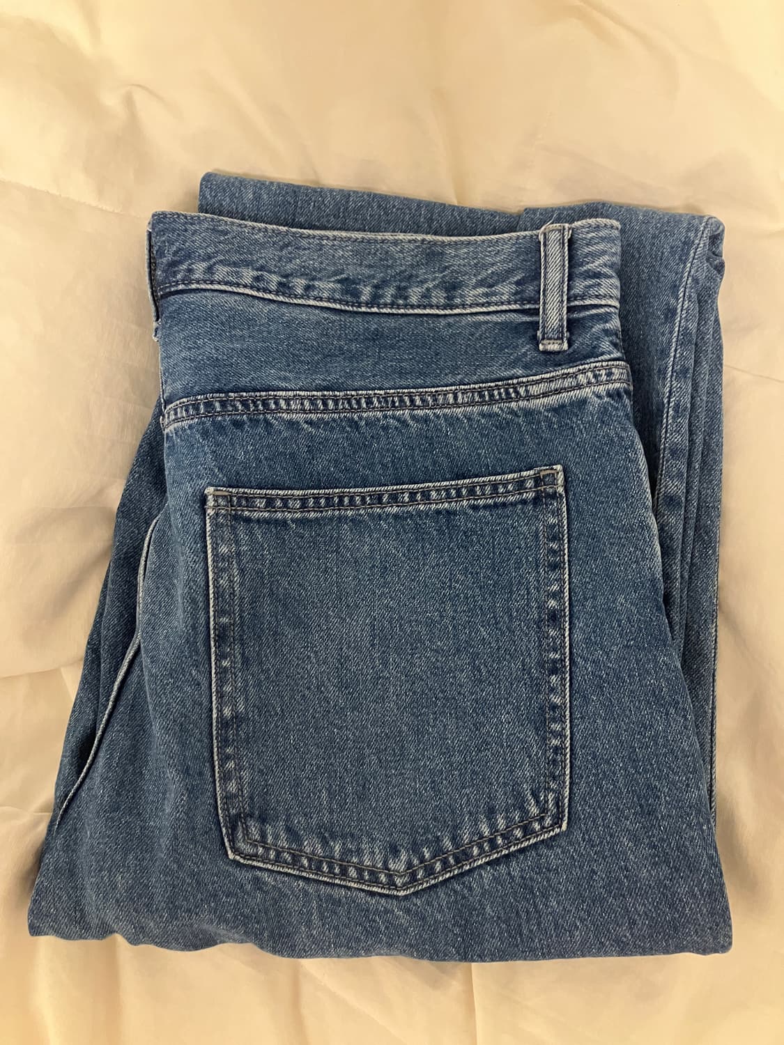 (85) 유니클로 와이드 스트레이트진 연청 일본판 상품이미지1