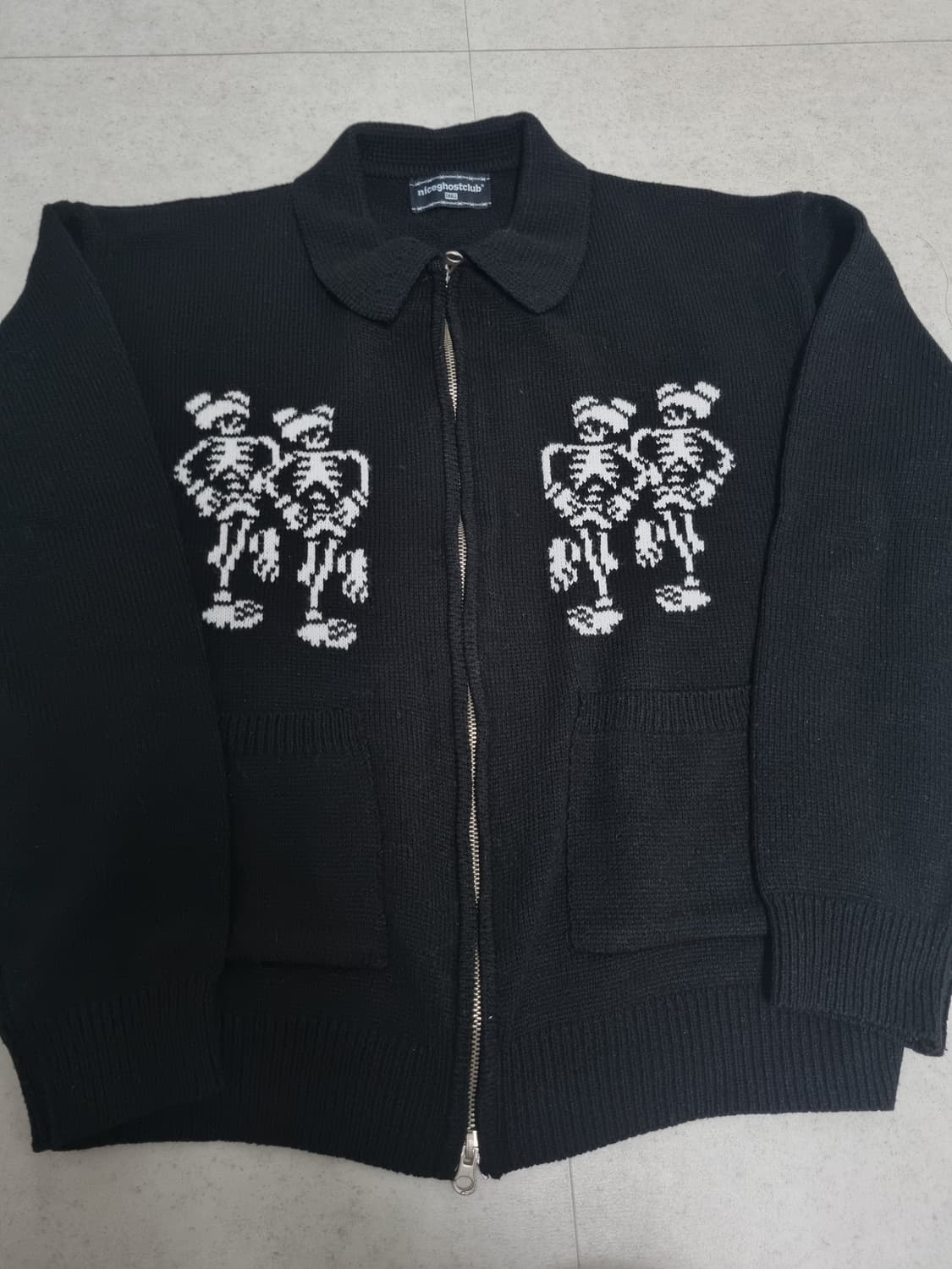 나이스고스트클럽 니트 집업 (르세라핌 채원 착용) 상품이미지8