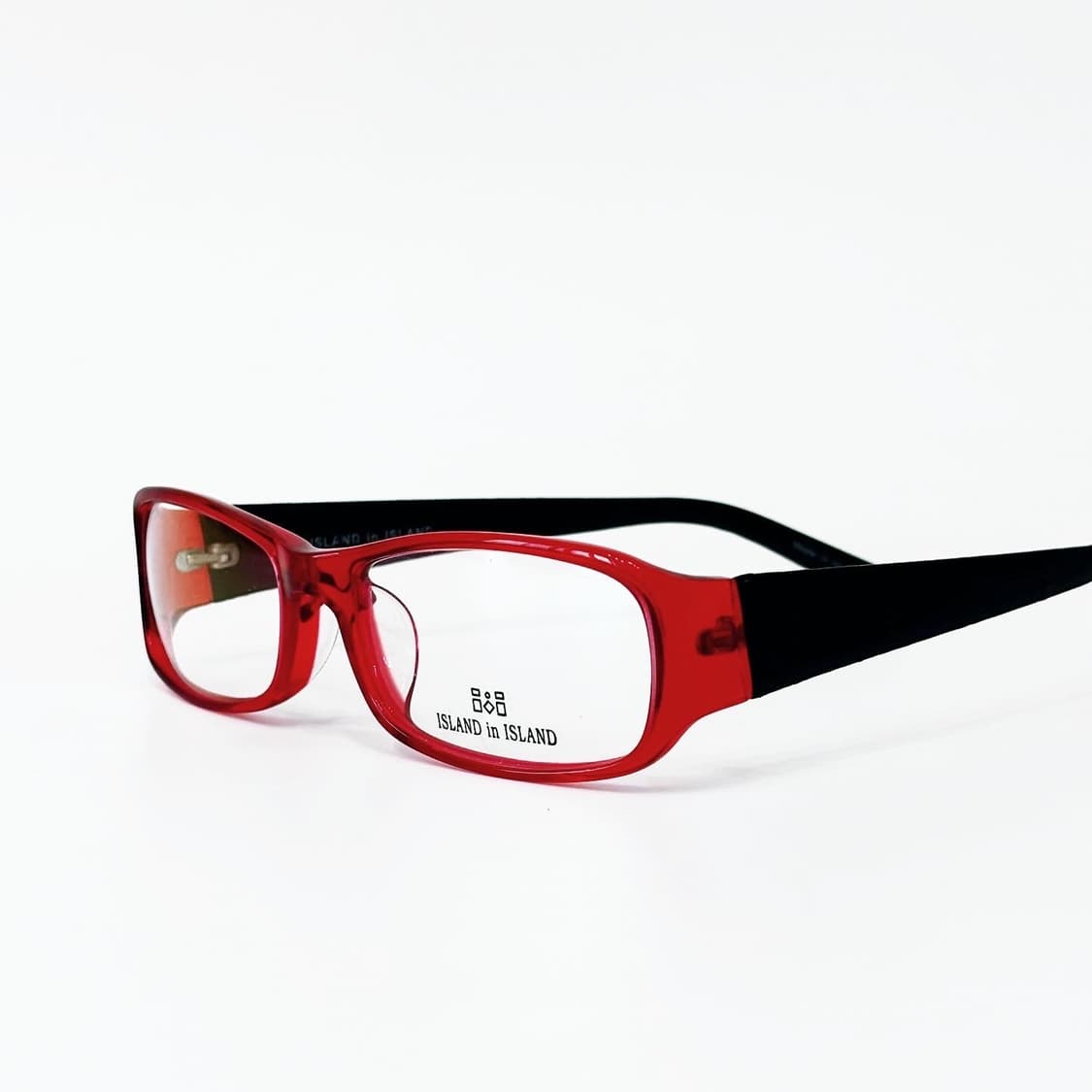 ISLAND in ISLAND 레드 가죽 뿔테 안경 상품이미지1