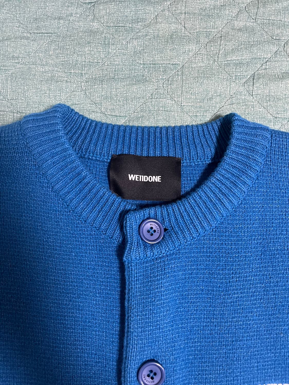 Welldone 웰던 니트 가디건 블루 M size 상품이미지3