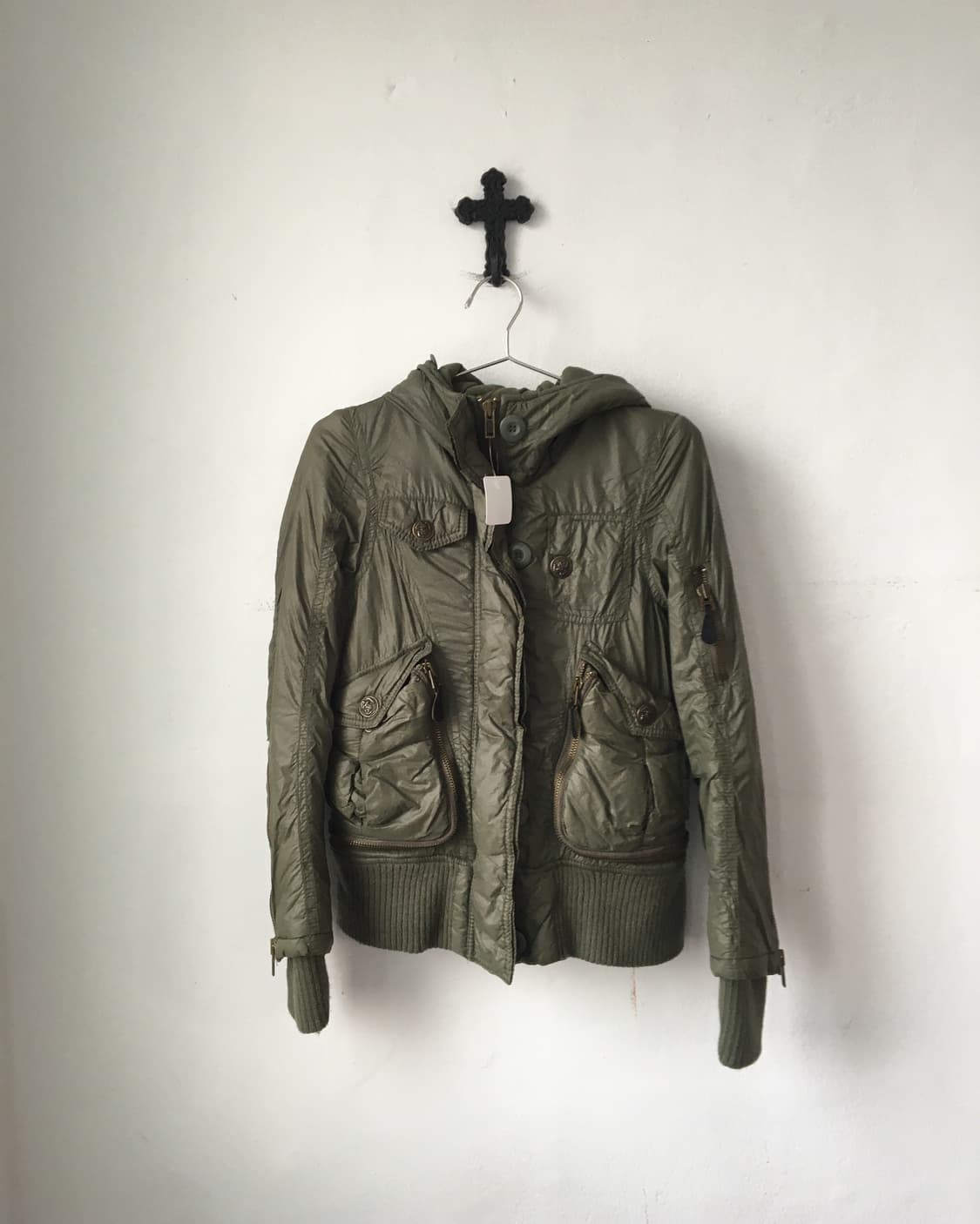 Moussy high neck hood jacket 상품이미지2