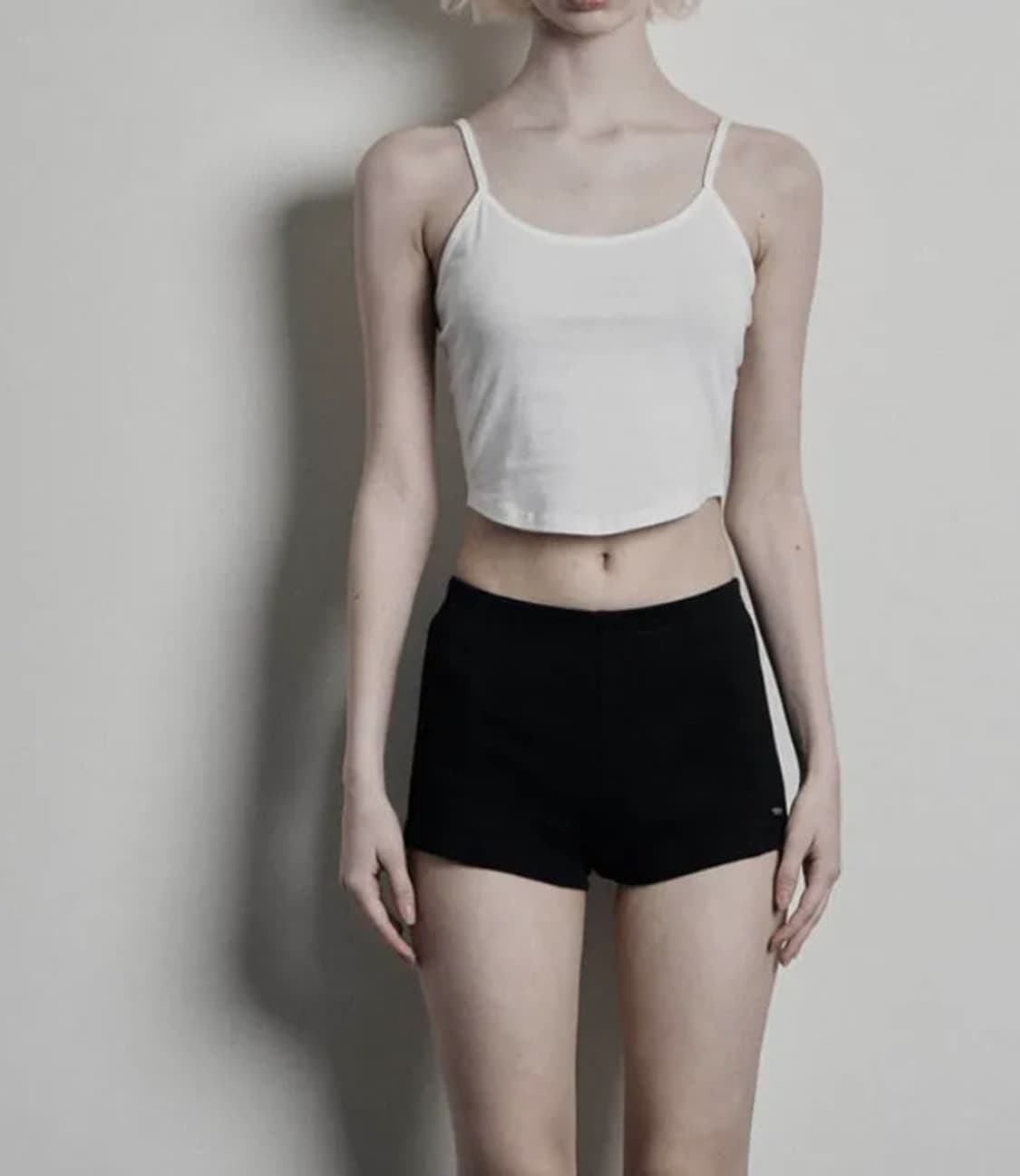 보헤미안서울 베이지 리브드 쇼츠 블랙 basic ribbed 보헴서 상품이미지1