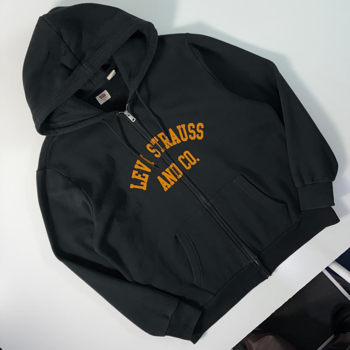 Levi's 리바이스 스펠아웃 아치로고 후드집업 상품이미지2