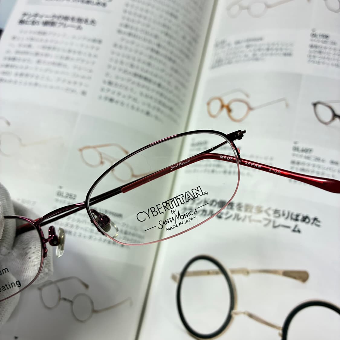 SANTA MONICA 산타모니카 반무테 티타늄 안경 레드 상품이미지2