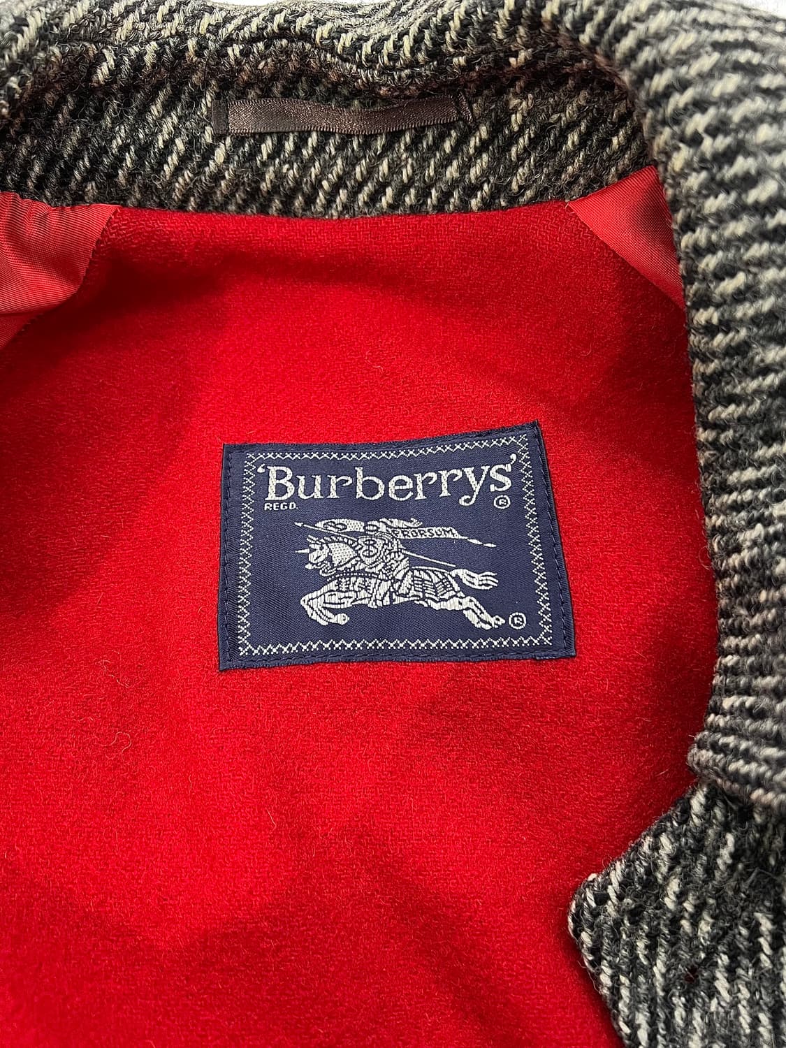 버버리 글렌 체크 해링턴 트위드 라나 울 블루종 자켓 상품이미지7