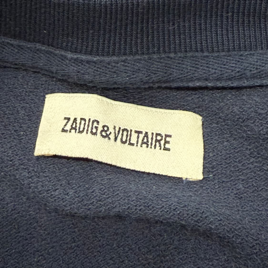 [정품/M] 자딕앤볼테르 네이비 맨투맨 프린팅 b17 상품이미지5