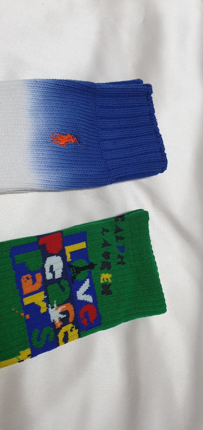 블루 옐로우 화이트 그린 폴로 랄프로렌 양말 상품이미지7