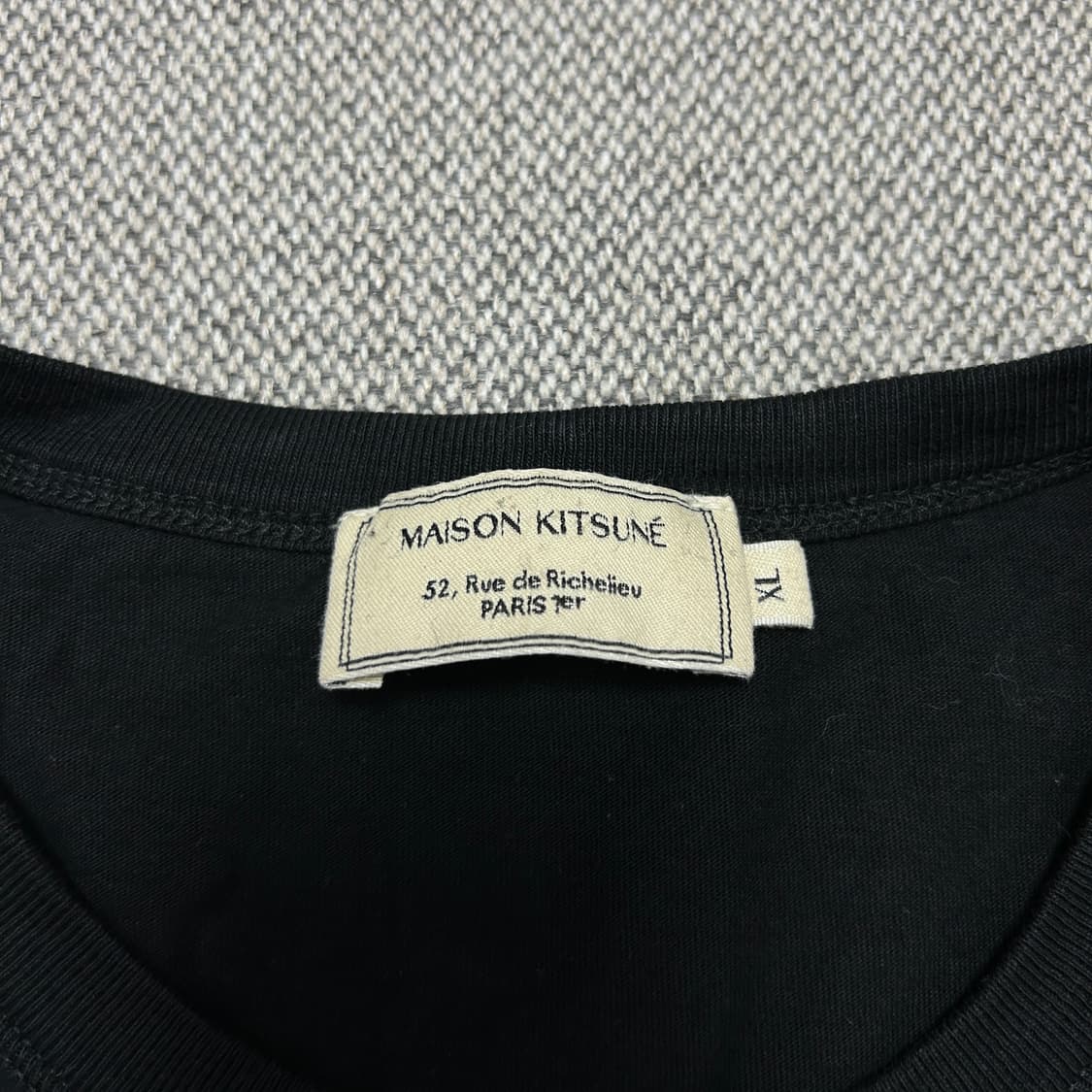 메종키츠네 폭스헤드 블랙 반팔(XL) 상품이미지2