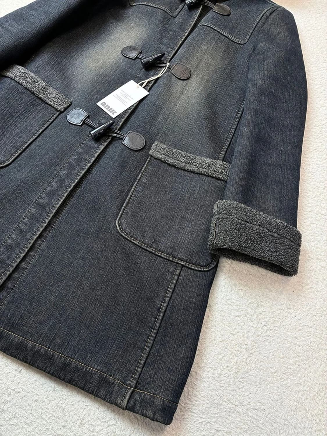 J'2nd 90's 후디드 데님 더플 코트 PN6012 상품이미지3