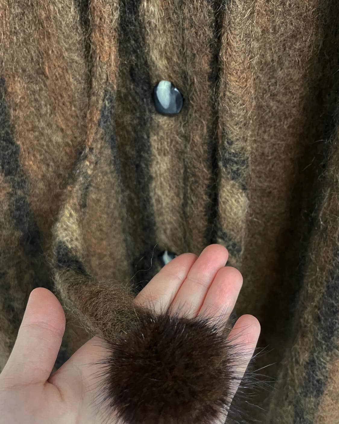 80s 빈티지 모헤어 코트 상품이미지8