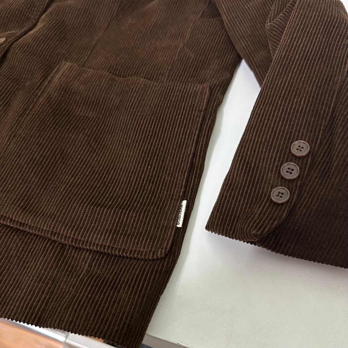 우먼OS 더오픈프로덕트 브라운 클래식핏 코듀로이 블레이져 상품이미지2