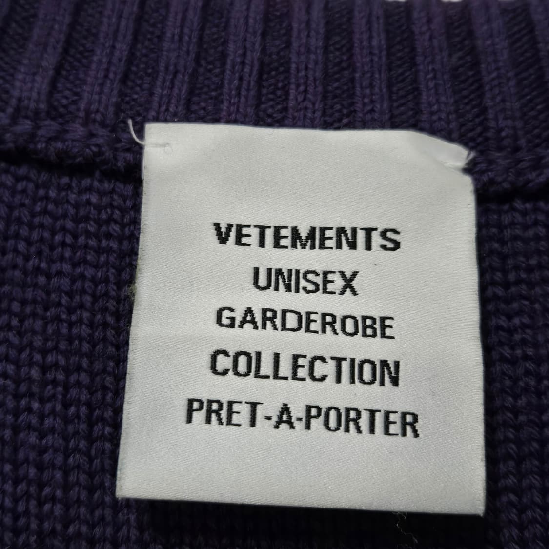 베트멍 2021 오버사이즈 딥퍼플 코튼 니트 / 남성 니트 / 남자 니트 상품이미지4