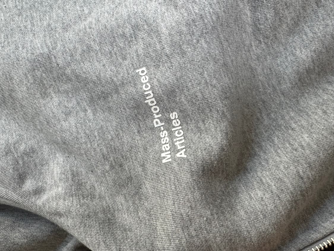 플라스틱프로덕트 그레이 후드집업 s (실사 뒤에) 상품이미지4