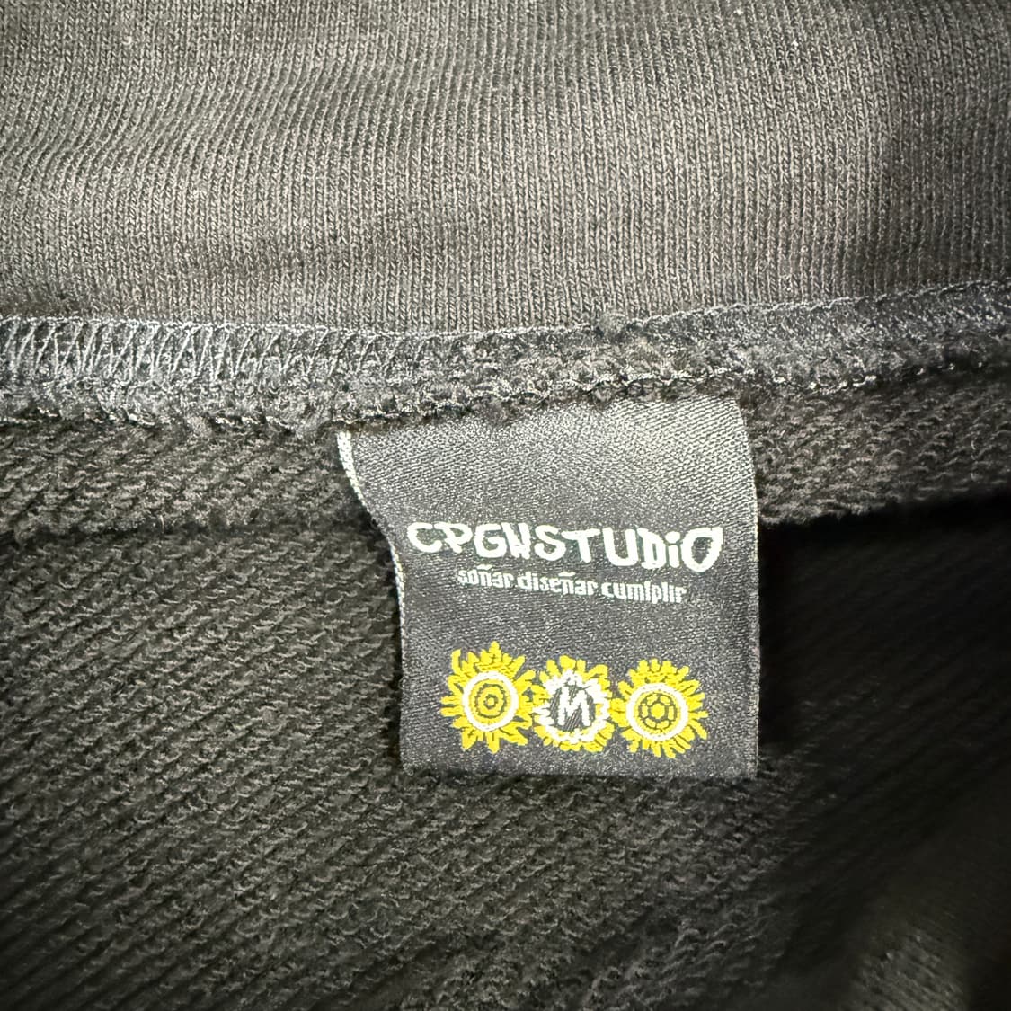 (M)꼼파뇨 CPGN 스냅 후드티셔츠(블랙) 상품이미지2