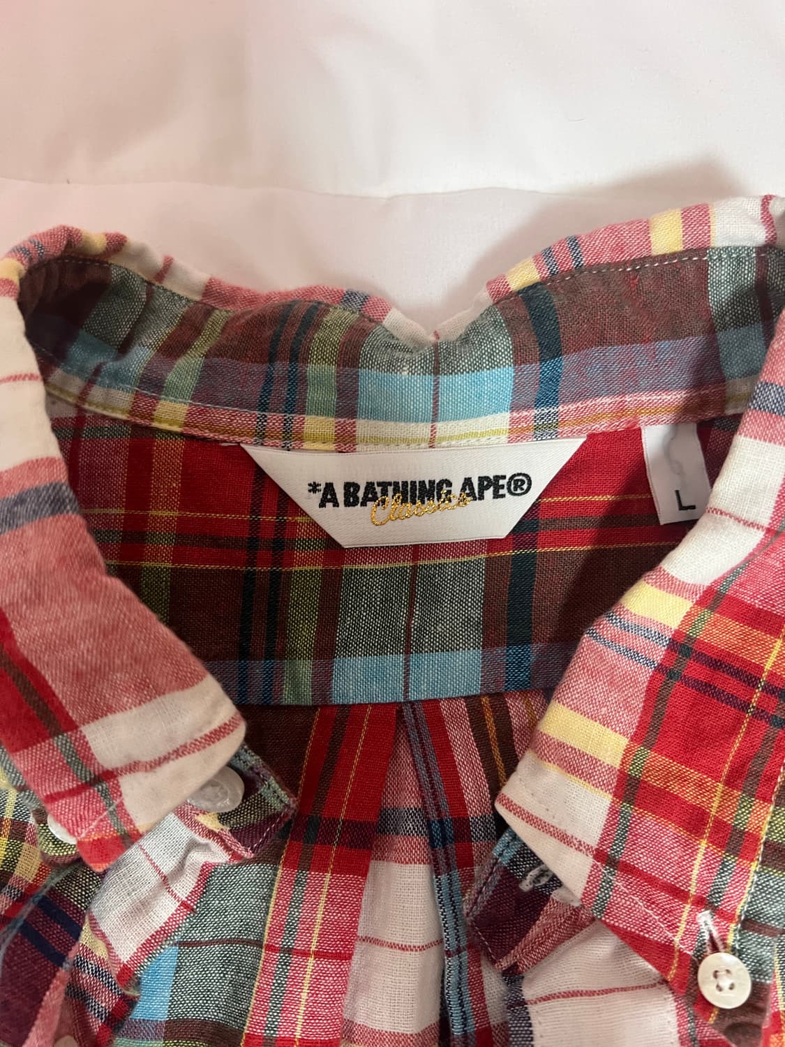 BAPE 반팔 체크 셔츠 판매  상품이미지2