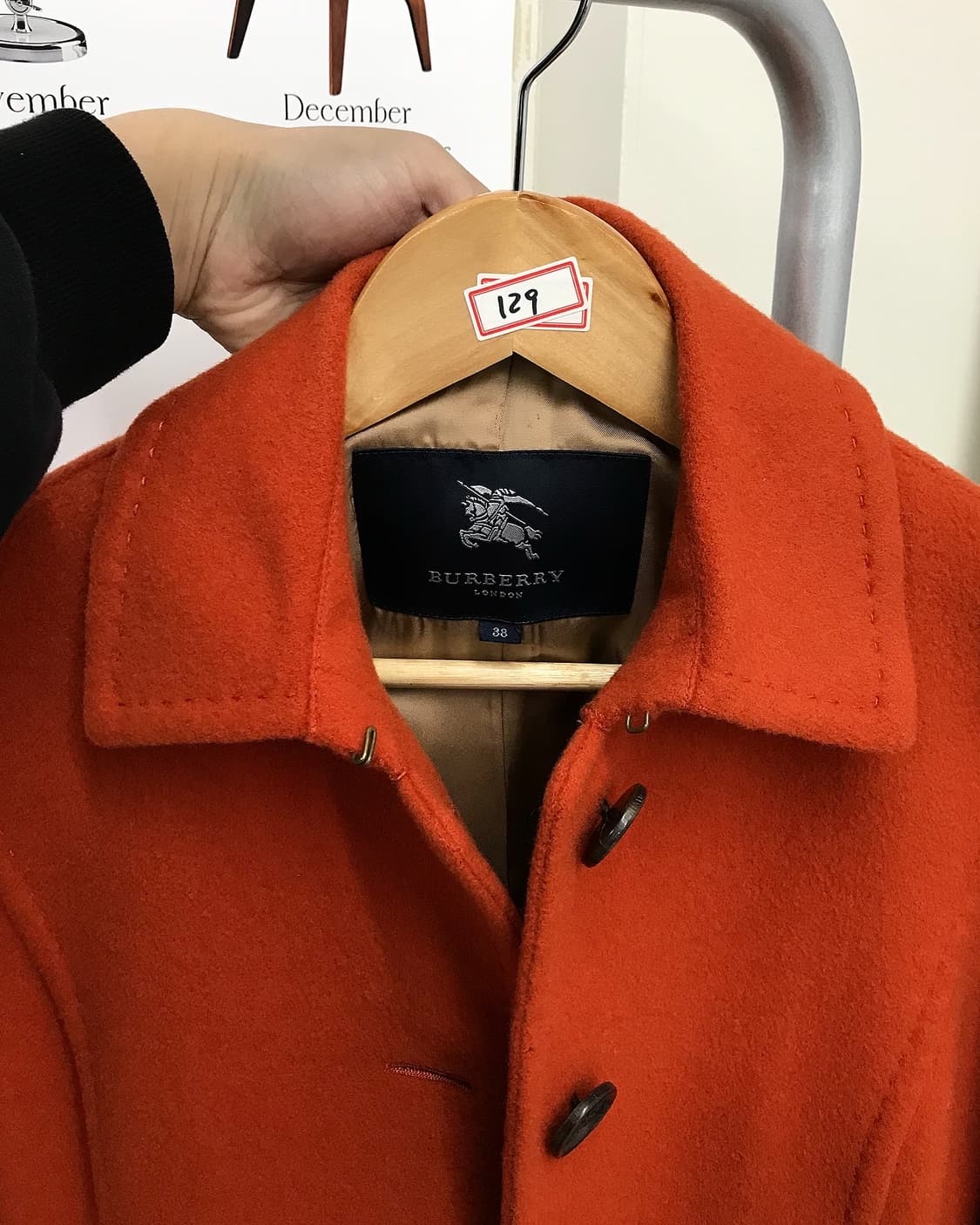 버버리 캐시미어 하프 코트 상품이미지2